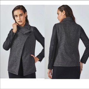 Fabletics Gray Tunnel Vision Milano Coat/Wrap Sz Med